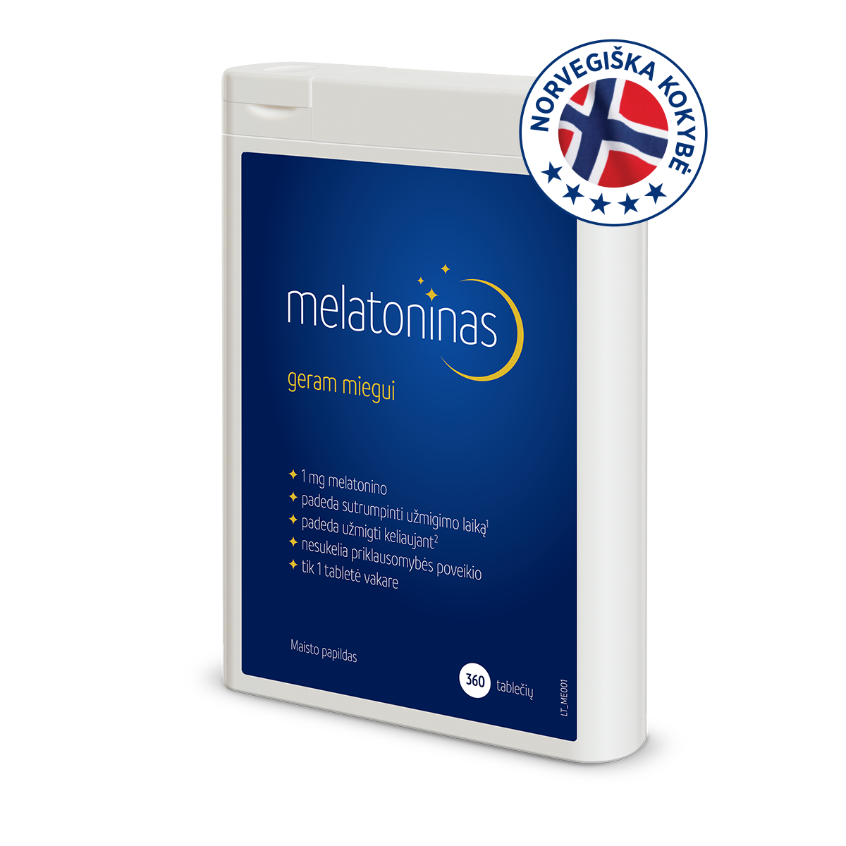 Natural Pharmaceuticals Melatonina Maisto papildo „Melatoninas“ pakuotė. 360 tablečių – melatoninas, padedantis užmigti ir užtikrinantis sveiką miegą.